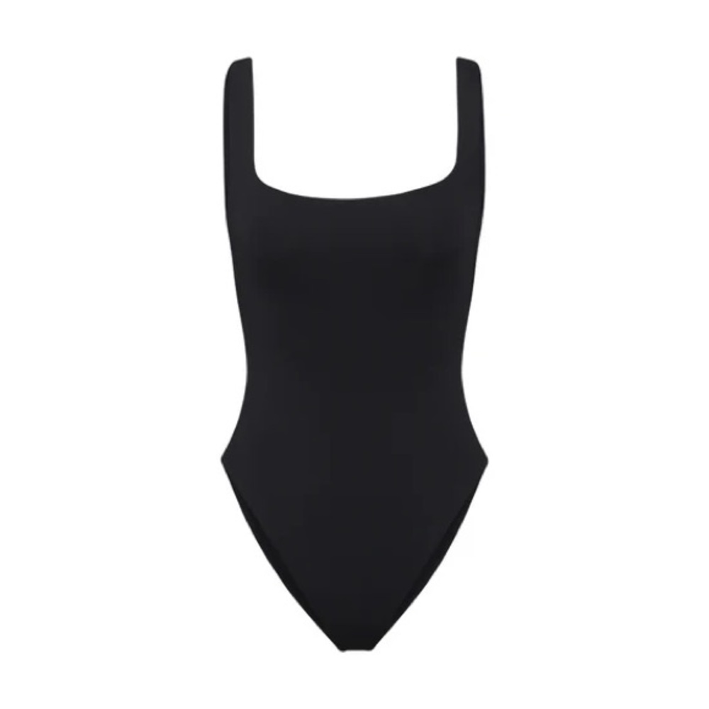 Left On Friday Black Square Neck One-Piece Swimsuit - Picture 2 of 7
